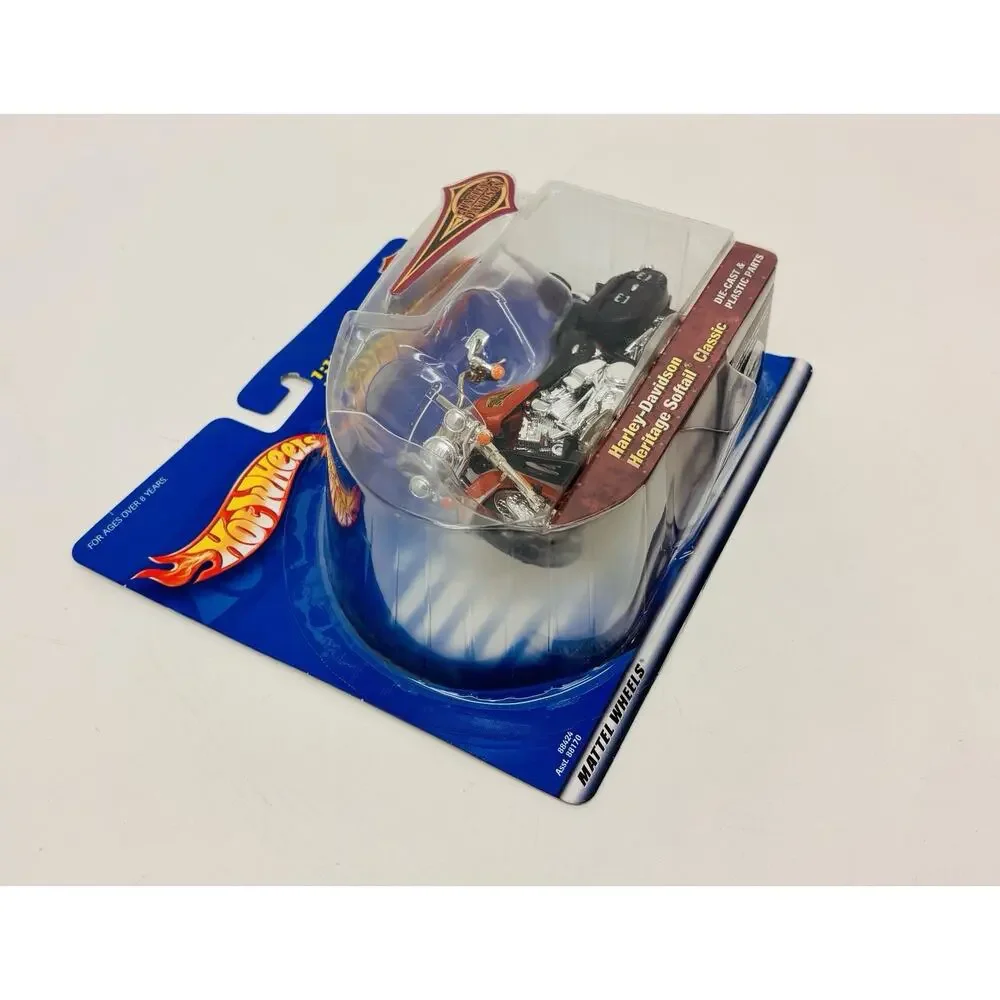 Hot Wheels 1:18 Harley Davidson Heritage Softail Classic Diecast Motorcycle New